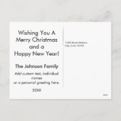 4 Foto Instagram Collage met Joy - Mint Feestdagenkaart (Achterkant)