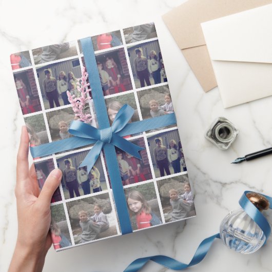 4 Foto Instagram Collage met witte rand Cadeaupapier (Geschenken)