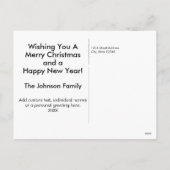 4 Foto Instagram Collage Modern Joy Script Feestdagenkaart (Achterkant)