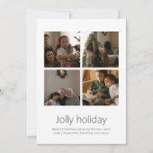 4 Foto Jolly Holiday Nordic Pattern Kerst Kaart (Voorkant)