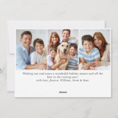 4 FOTO-kerst met legant deer Pine-boom Feestdagenkaart (Achterkant)