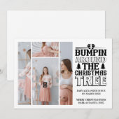 4 Foto Kerstboom Zwangerschapsaankondiging Feestdagenkaart (Voorkant / Achterkant)