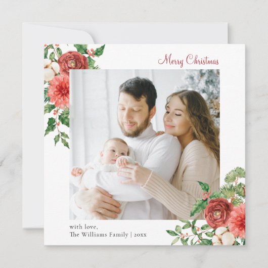 4 Foto kerstfeestdag met collage Kaart (Voorkant)