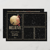 4 Foto Kerstmis JINGLE BELL Feestdagenkaart (Voorkant / Achterkant)