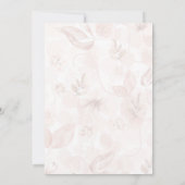 4 Foto Koppelcollage & Roze Blush Bloemen Bruiloft Save The Date (Achterkant)