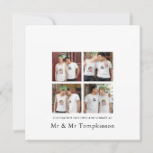 4 foto LGBT Love Husband 1e Jubileum zwart Kaart (Voorkant)