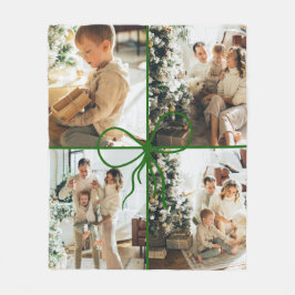 4 Foto Lint Boog Wrap Kerst Familie Fleece Deken