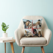 4 Foto Lint Kerst Nieuwgetrouwden Modern Kussen (Stoel)