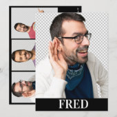 4 Foto Mannelijke Acteur Headshot Comp Kaart Sjabl (Voorkant / Achterkant)