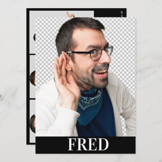 4 Foto Mannelijke Acteur Headshot Comp Kaart Sjabl (Voorkant / Achterkant)