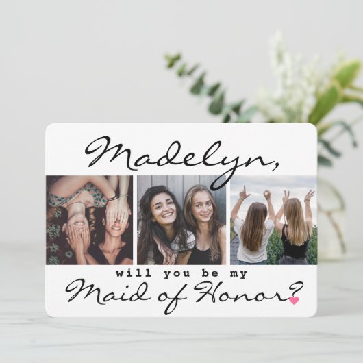 4 Foto: Mijn dochter van het eervolle voorstel Kaart (Staand voorkant)