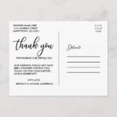 4 Foto Modern Huwelijk Liefde en Dankbaarheid Scri Briefkaart (Achterkant)
