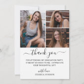 4 Foto Modern Simple Minimalist Afstuderen Bedankkaart (Achterkant)