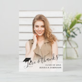 4 Foto Modern Simple Minimalist Afstuderen Bedankkaart (Staand voorkant)