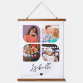 4 Foto Modern Trendy Simple Personalized Names Hangend Wandkleed (Voorkant 2)