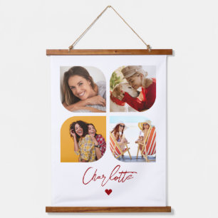 4 Foto Modern Trendy Simple Personated Name Hangend Wandkleed