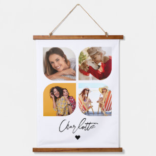 4 Foto Modern Trendy Simple Personated Name Hangend Wandkleed