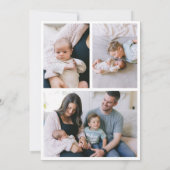 4 Foto Moderne Minimale Geslacht Neutraal Eenvoudi Aankondiging (Achterkant)