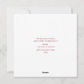 4 Foto Monogrammed crest square kerst Feestdagenkaart (Achterkant)