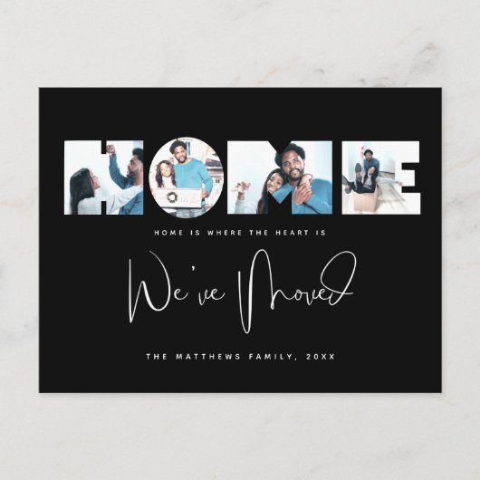 4 Foto: New Home Change of Address Notice Briefkaart (Voorkant)