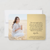 4 Foto Nieuw adres Modern Black & Gold Afstuderen Bedankkaart (Achterkant)