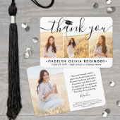 4 Foto Nieuw Adres Modern Script Afstuderen Bedankkaart