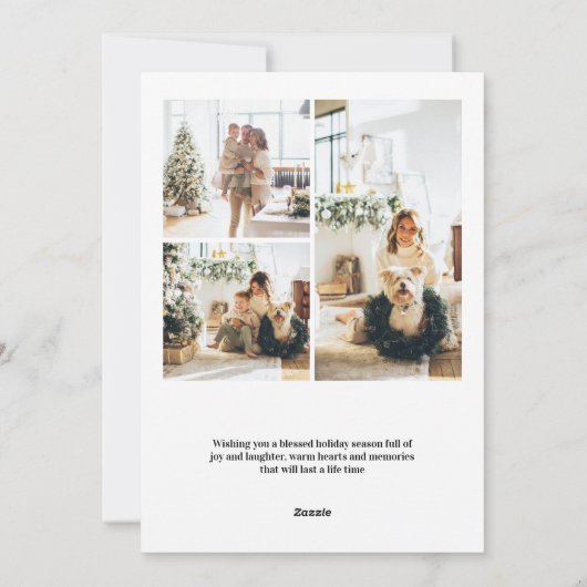 4 foto oh wat een leuke kerst feestdagenkaart (Achterkant)