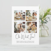 4 foto oh wat een leuke kerst template feestdagenkaart (Staand voorkant)