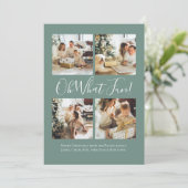 4 Foto oh Wat een leuke Scandinavische kerst Feestdagenkaart (Staand voorkant)