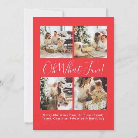 4 Foto oh Wat een leuke Scandinavische kerst Feestdagenkaart (Voorkant)