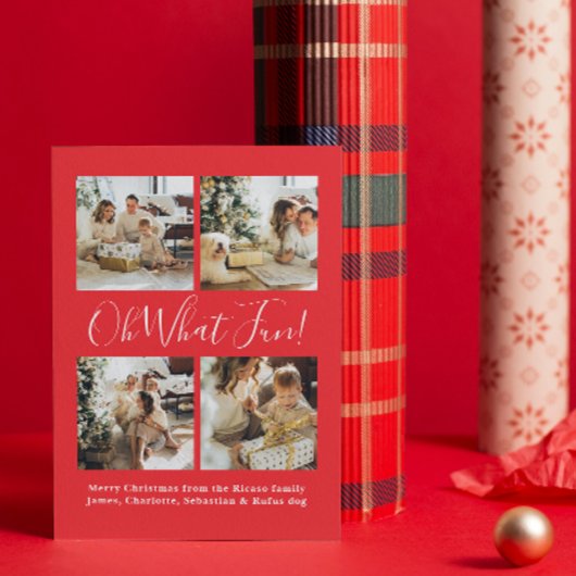 4 Foto oh Wat een leuke Scandinavische kerst Feestdagenkaart