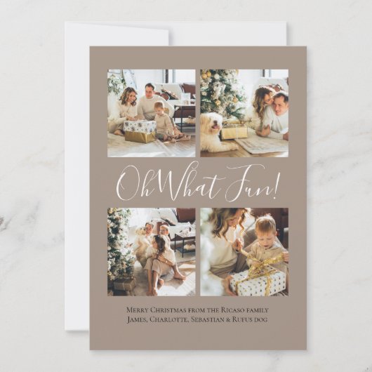 4 Foto oh Wat een leuke Scandinavische kerst Feestdagenkaart (Voorkant)