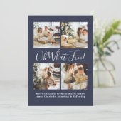 4 Foto oh Wat een leuke Scandinavische kerst Feestdagenkaart (Staand voorkant)