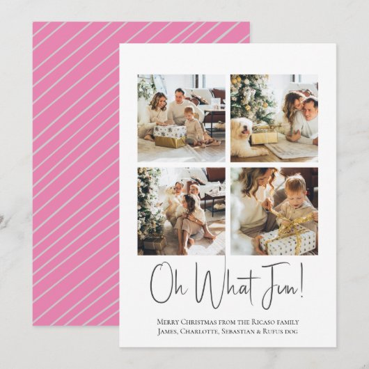 4 foto oh wat leuke kerst sjabloon (Voorkant / Achterkant)