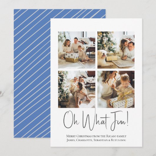 4 foto oh wat leuke kerst sjabloon (Voorkant / Achterkant)