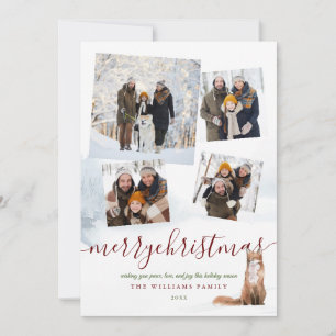 4 Foto Prettig Kerstmis Winter Vos Feestdagenkaart