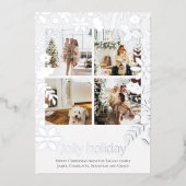 4 Foto Prettige Feestdagen Nordic Bloem Kerstmis (Voorkant)