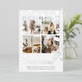 4 Foto Prettige Feestdagen Nordic Bloem Kerstmis (Staand Voorkant)