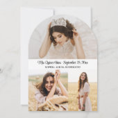 4 Foto Quinceañera Modern Overlay 15e verjaardag Kaart (Achterkant)