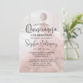 4 Foto Quinceañera Modern Overlay 15e verjaardag Kaart (Staand voorkant)