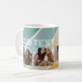 4 foto retro streeppatroon funky naam koffiemok (Voorkant links)