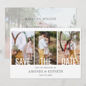 4 Foto Save the Date Wedding Invitation (Voorkant / Achterkant)