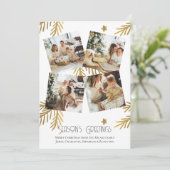 4 Foto Seizoen Groeten Kerstmis sjabloon (Staand voorkant)