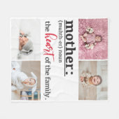 4 foto-sjabloon moederdefinitie fleece deken (Voorkant (Horizontaal))