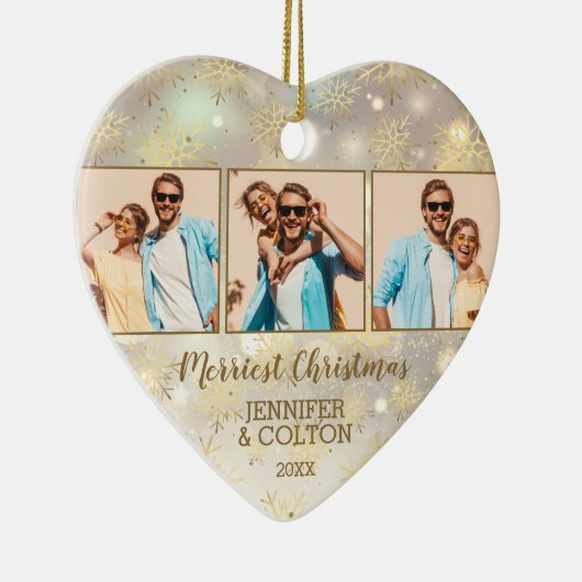 4 Foto Snowflake Keramisch Ornament (Rechts)