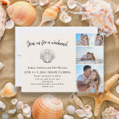 4 Foto Strand Seashell Bestemming Bruiloft Save The Date