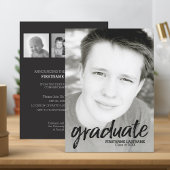 4 Foto Trendy Afstuderen konounce - verticaal Kaart