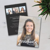 4 Foto Trendy Graduation Party - verticaal Kaart