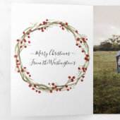 4 Foto Trifold Christmas Kaart Waterverf (Binnenzijde eerst)