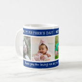 4 Foto Vaderdag Blue Best Step Pap ooit Koffiemok (Voorkant links)